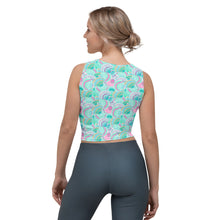Load image into Gallery viewer, Teal Shells Women&#39;s Crop Top
