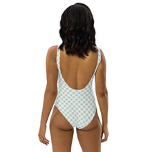 Load image into Gallery viewer, Gingham Green Women&#39;s One-Piece Swimsuit
