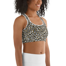 Load image into Gallery viewer, Gold Leopard Women&#39;s Sports Bra

