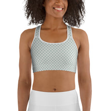 Load image into Gallery viewer, Gingham Green Women&#39;s Sports Bra

