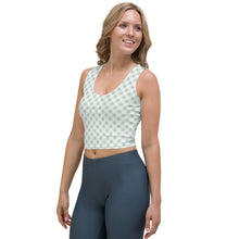 Load image into Gallery viewer, Gingham Green Women&#39;s Crop Top
