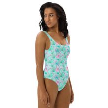 Load image into Gallery viewer, Teal Shells Women&#39;s One-Piece Swimsuit
