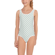 Load image into Gallery viewer, Gingham Green Kid&#39;s Swimsuit
