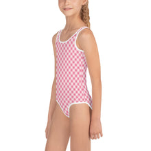 Load image into Gallery viewer, Gingham Pink Kid&#39;s Swimsuit
